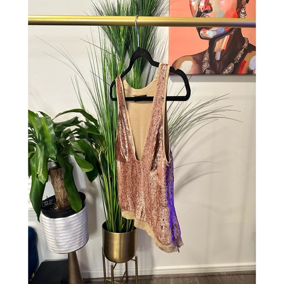 Amanda Wakeley Sleeveless Embellished Sequin Top - Size 8 - Picture 7 of 14